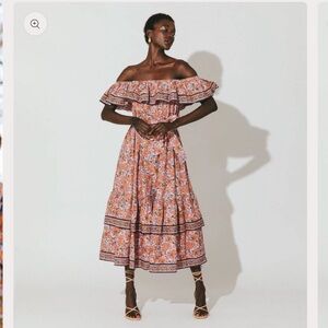 Cleobella Floral Off-Shoulder Dress XS